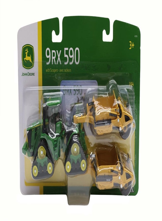 جون دير لعبة جرار جون دير 9RX 590 بمقياس 1/64 مع مكشطة 1812DC - LP84498 - Image 5